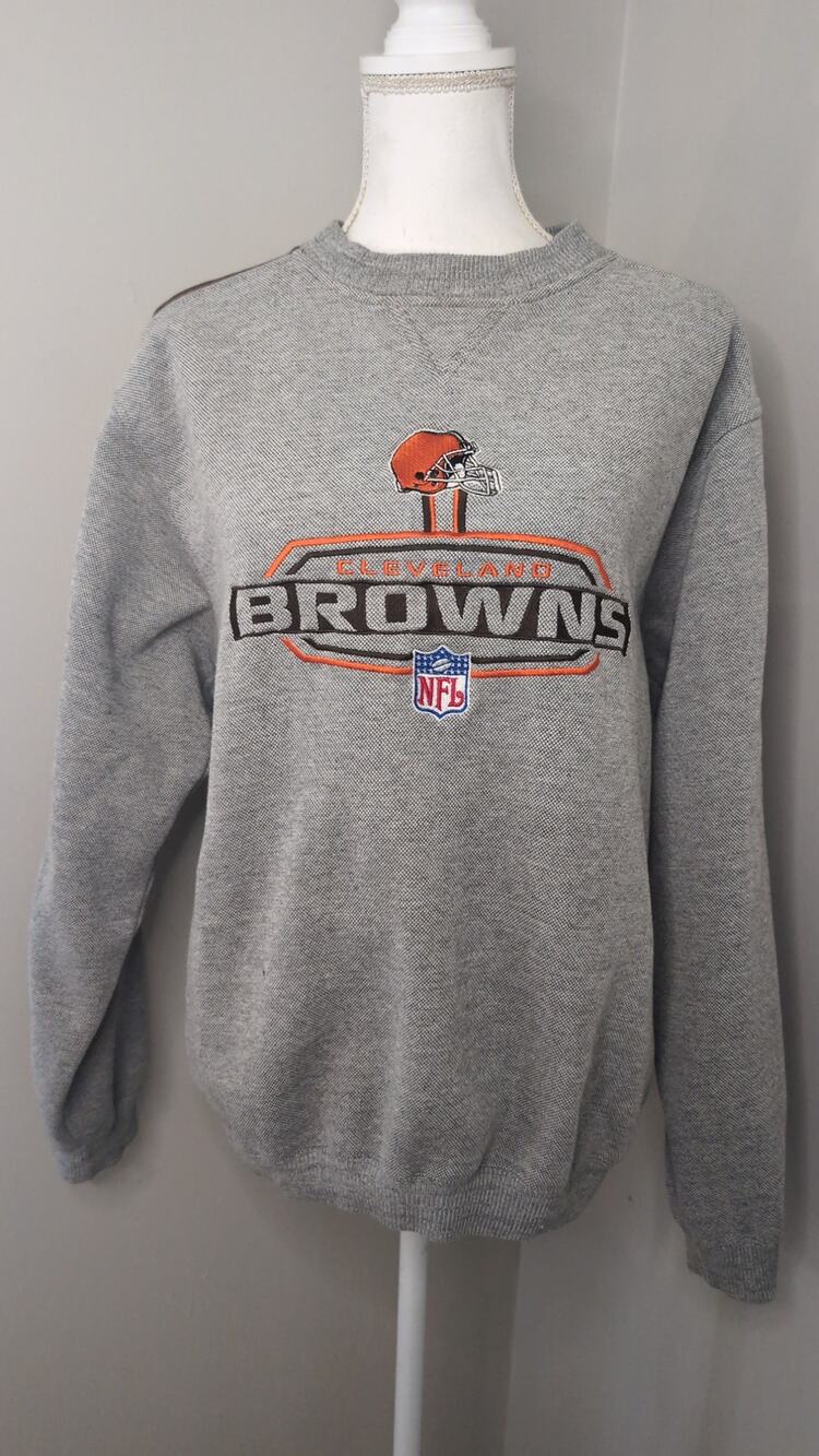 Cleveland Browns Puma NFL Vintage Style Crewneck Sweatshirt Medium Gray
